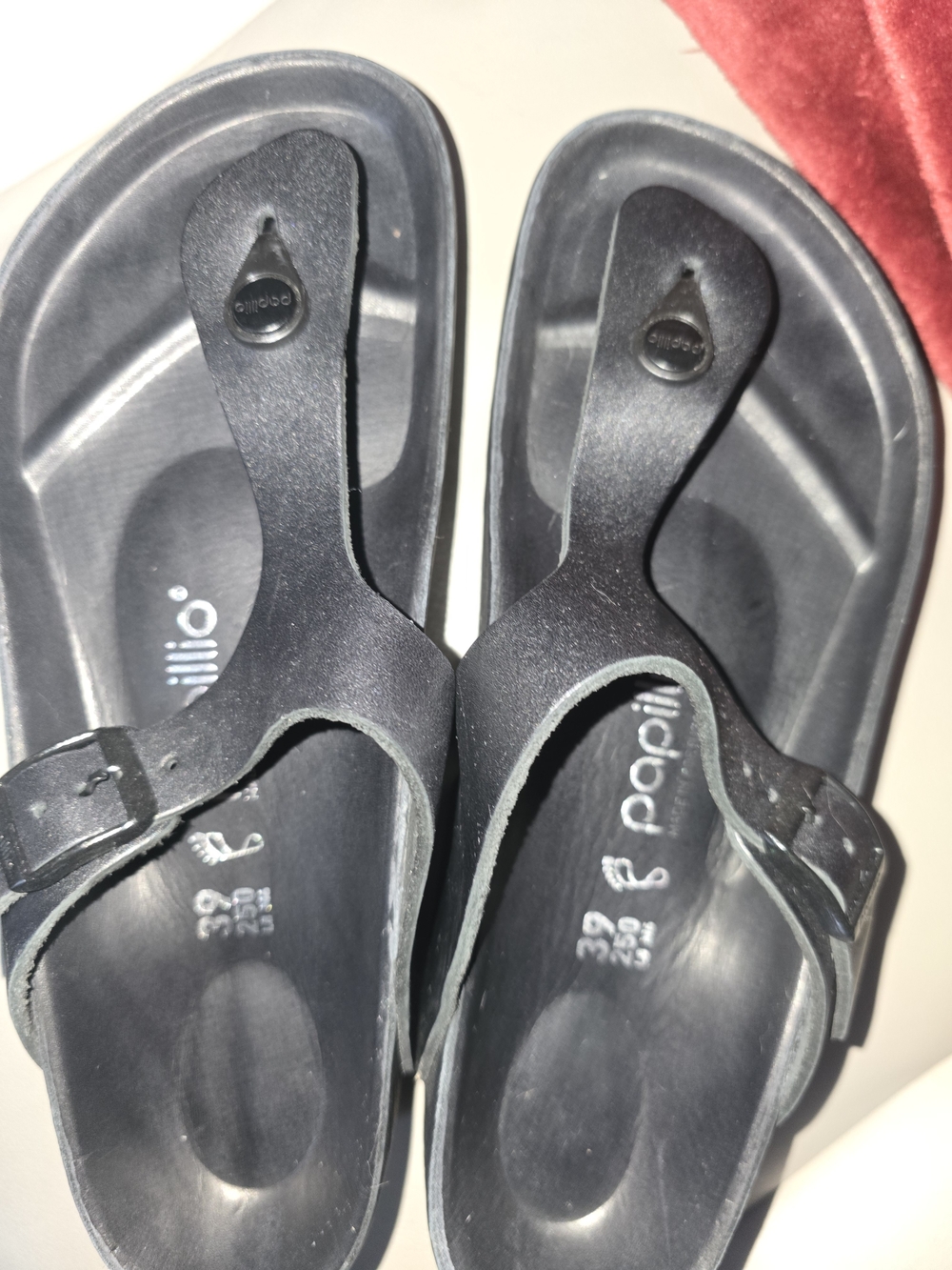 Papillio Black Toe-Post Sandals